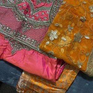 Silk straight pant suit